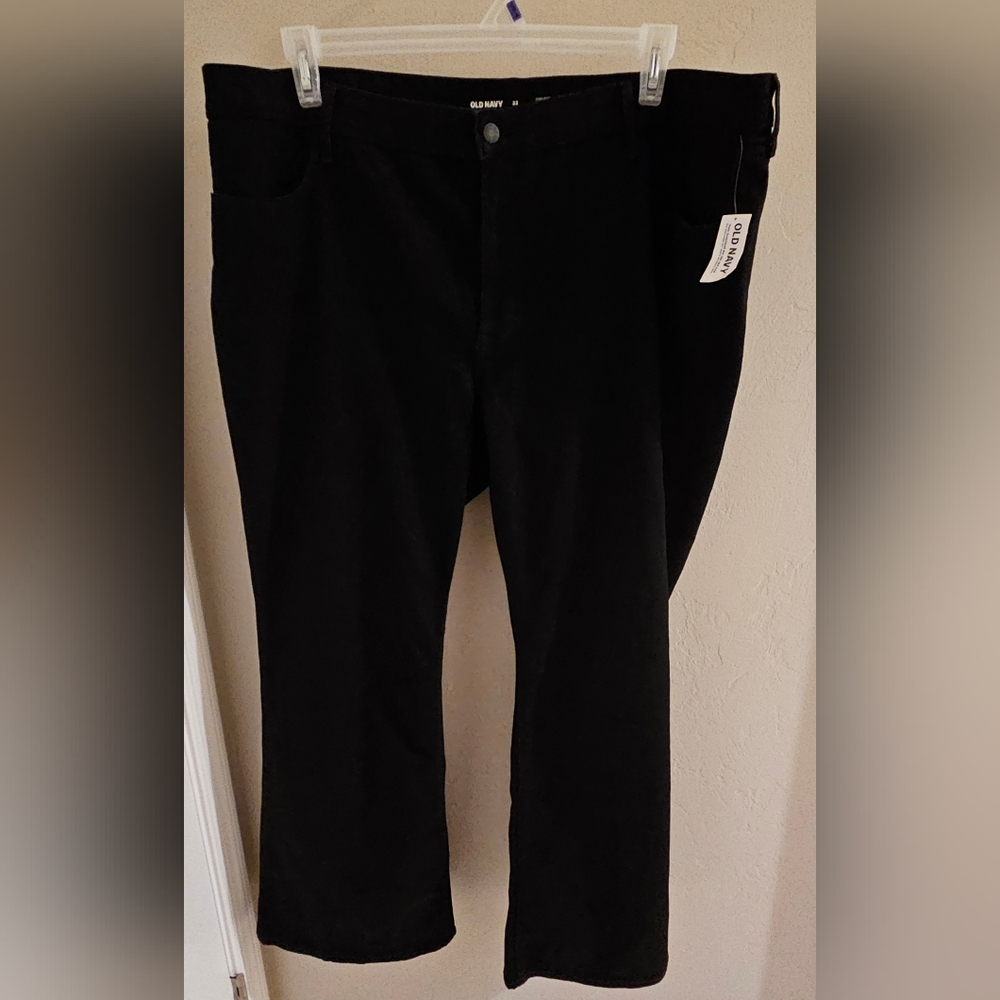 NWT Old Navy High Rise Wow Flare Jeans Black Denim Womens Size 22 NWT
